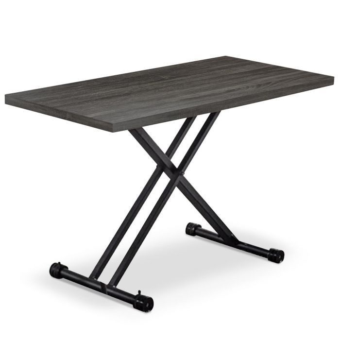 Table basse relevable bois vintage Markus L 120 x P 60 x H 38/75 cm - Photo n°1