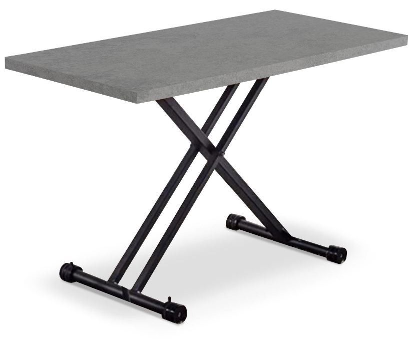 Table basse relevable effet béton Markis L 120 x P 60 x H 38/75 cm - Photo n°1