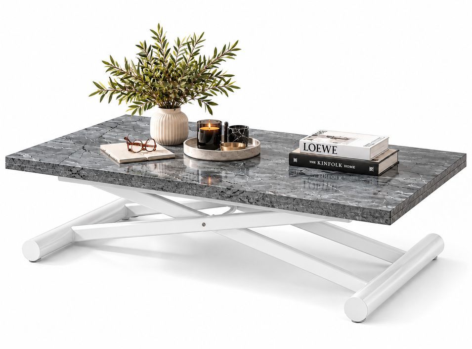 Table basse relevable extensible SOFT gris basalte 110 × 70/140 cm – Design italien - Photo n°1