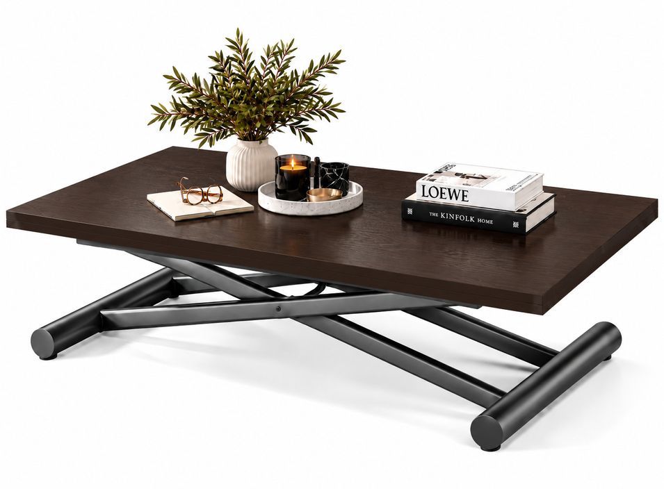 Table basse relevable extensible SOFT wengué 110 × 70/140 cm – Design italien - Photo n°1