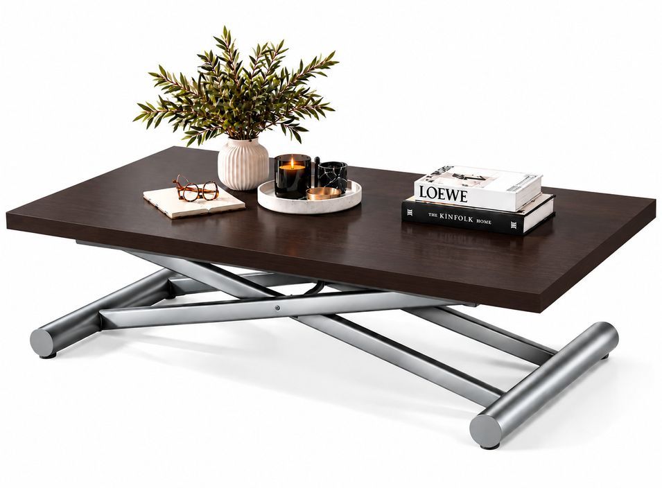 Table basse relevable extensible SOFT wengué 110 × 70/140 cm – Design italien - Photo n°1