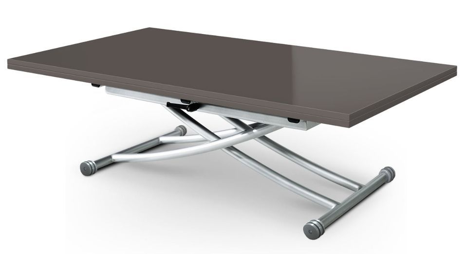 Table basse relevable Laquée Gris foncé Kazer 150 - Photo n°1