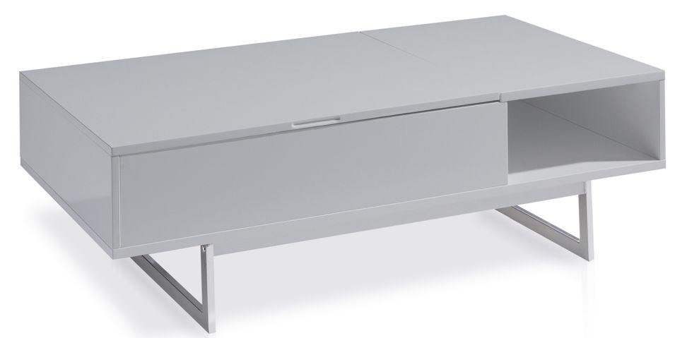Table basse relevable Laquée Gris Marsa - Photo n°1