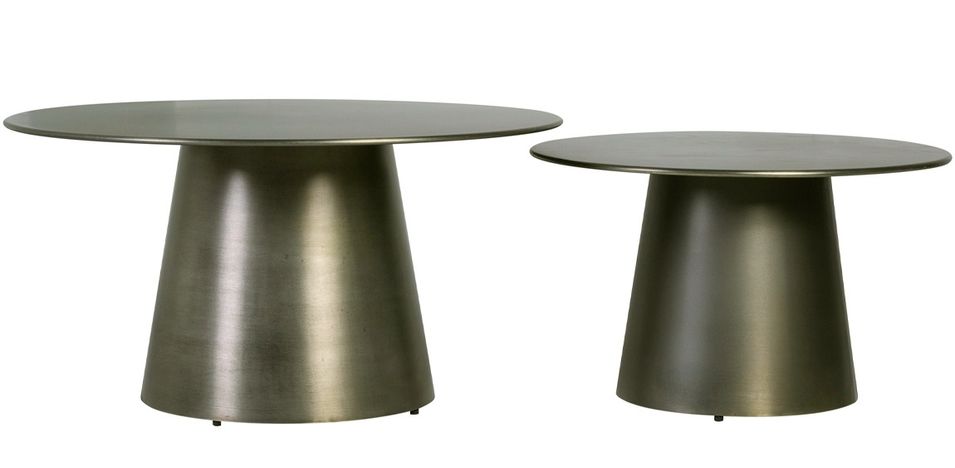 Table basse ronde acier Poky - Lot de 2 - Photo n°1