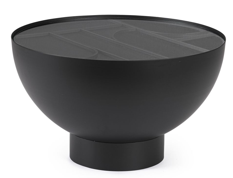 Table basse ronde design acier anthracite VERCAL – Minimalisme moderne - Photo n°1