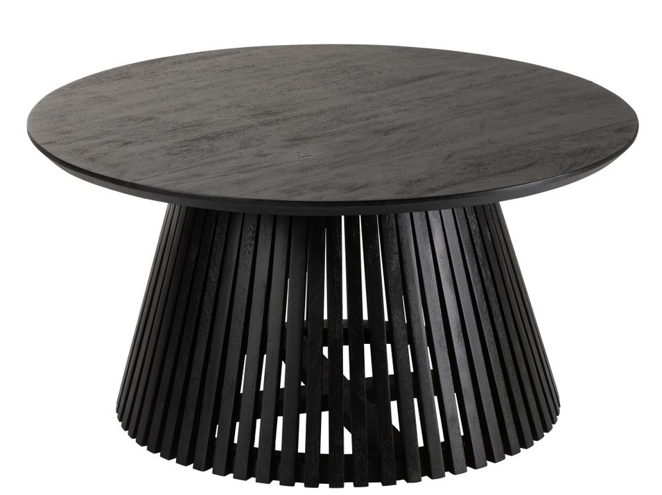 Table basse ronde en bois massif VINCENT Ø90 cm - Photo n°1