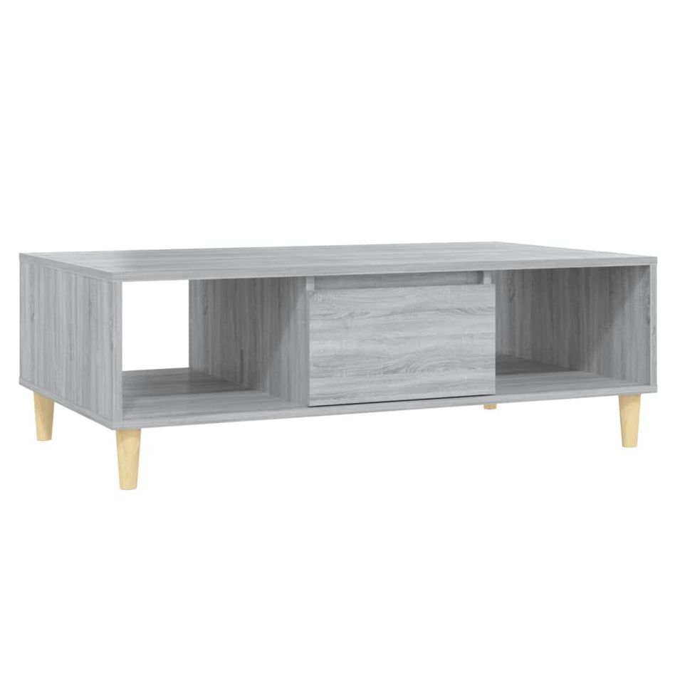 Table basse Sonoma gris 103,5x60x35 cm - Photo n°1