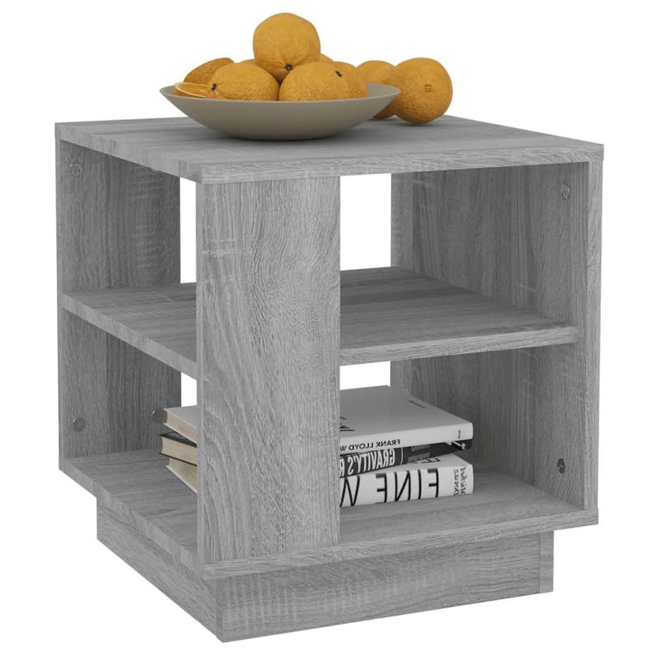 Table basse Sonoma gris 40x40x43 cm Bois d'ingénierie - Photo n°1
