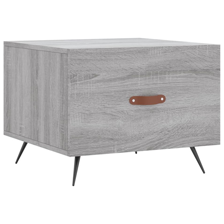 Table basse Sonoma gris 50x50x40 cm Bois d'ingénierie - Photo n°1