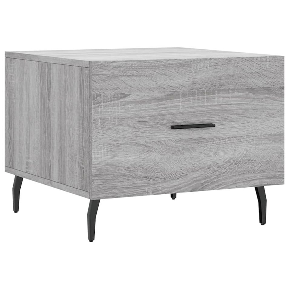 Table basse Sonoma gris 50x50x40 cm Bois d'ingénierie - Photo n°1