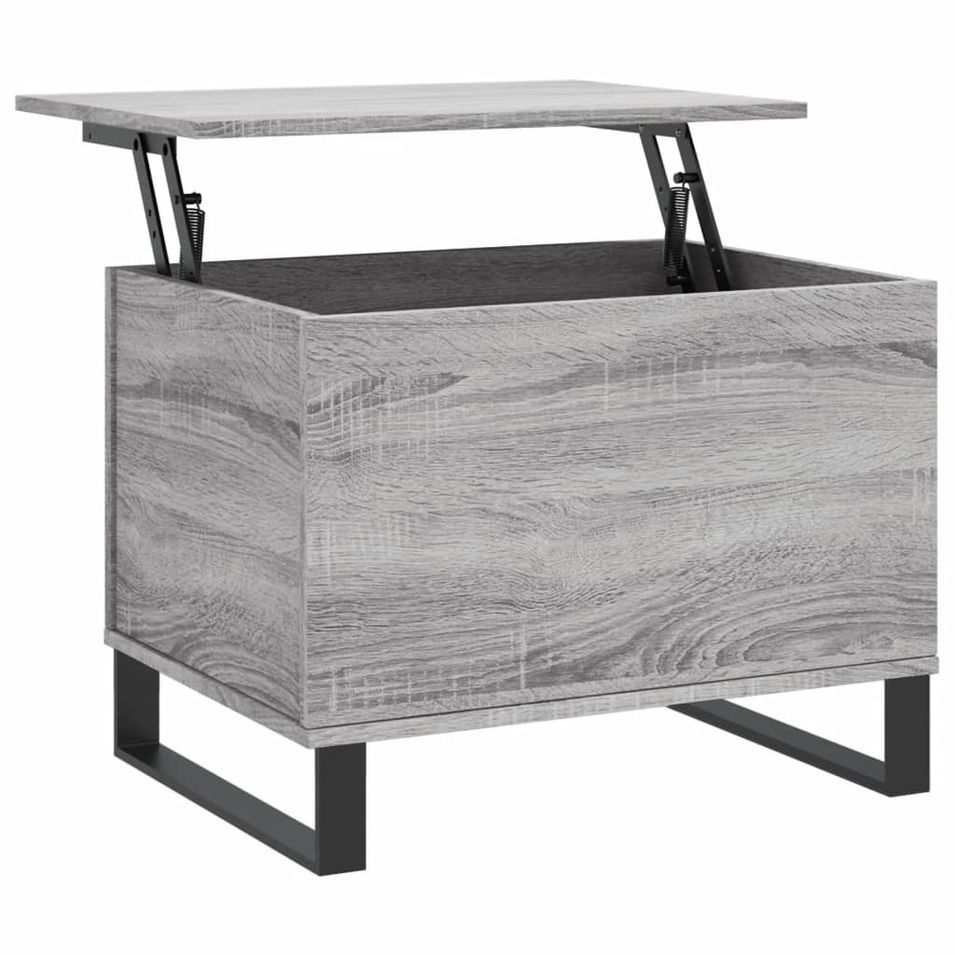 Table basse Sonoma gris 60x44,5x45 cm Bois d'ingénierie - Photo n°1
