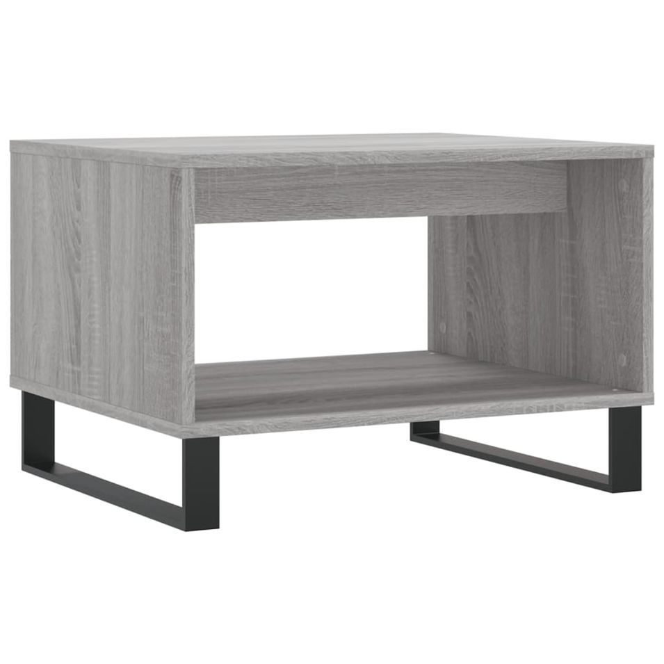 Table basse sonoma gris 60x50x40 cm bois d'ingénierie - Photo n°1