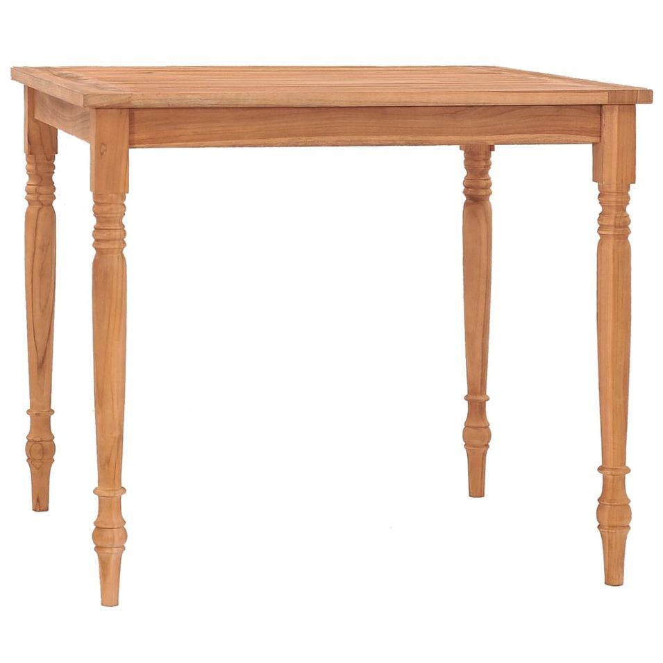 Table Batavia 85x85x75 cm Bois de teck massif - Photo n°1