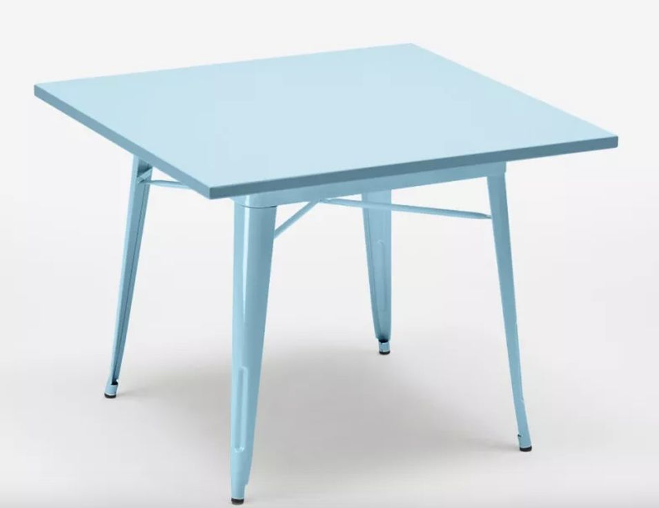 Table carrée en métal SALONA 80x80 cm – Intérieur ou extérieur - Photo n°1