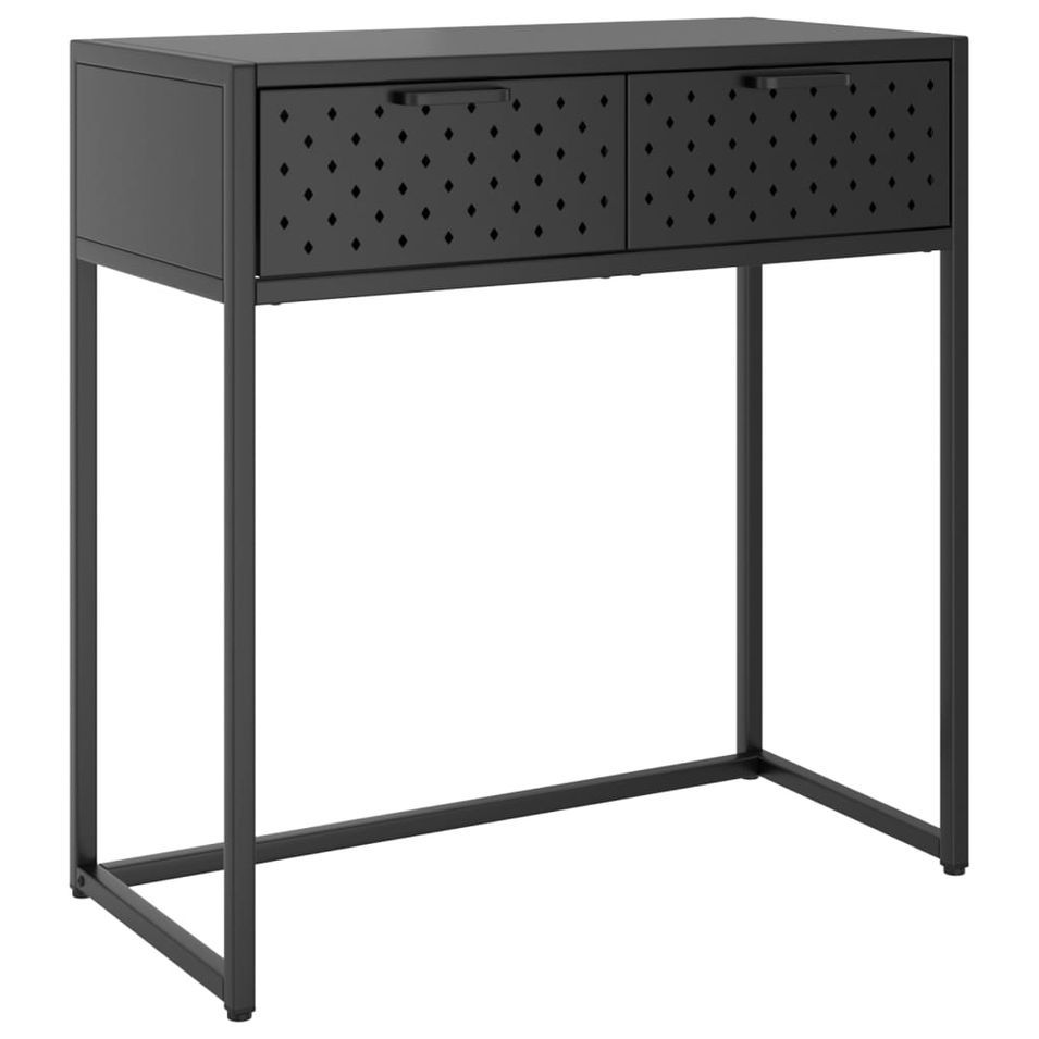 Table console Anthracite 72x35x75 cm Acier - Photo n°1