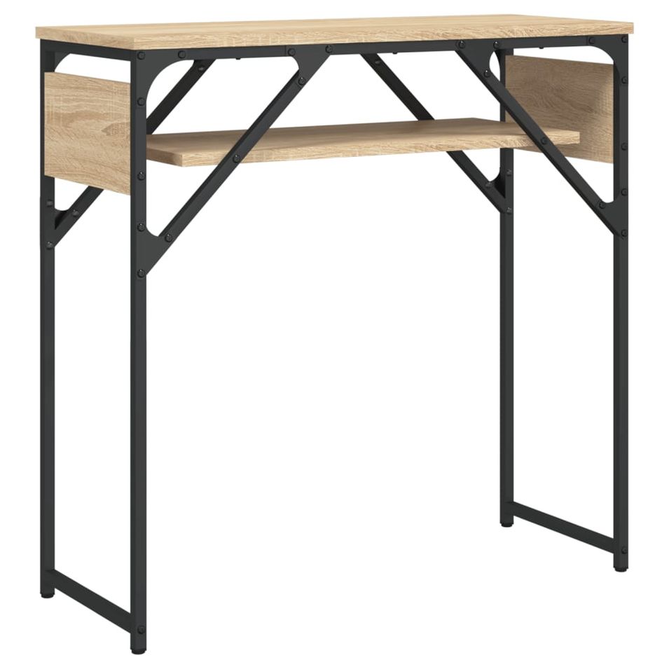 Table console avec étagère chêne sonoma 75x30x75 cm - Photo n°1