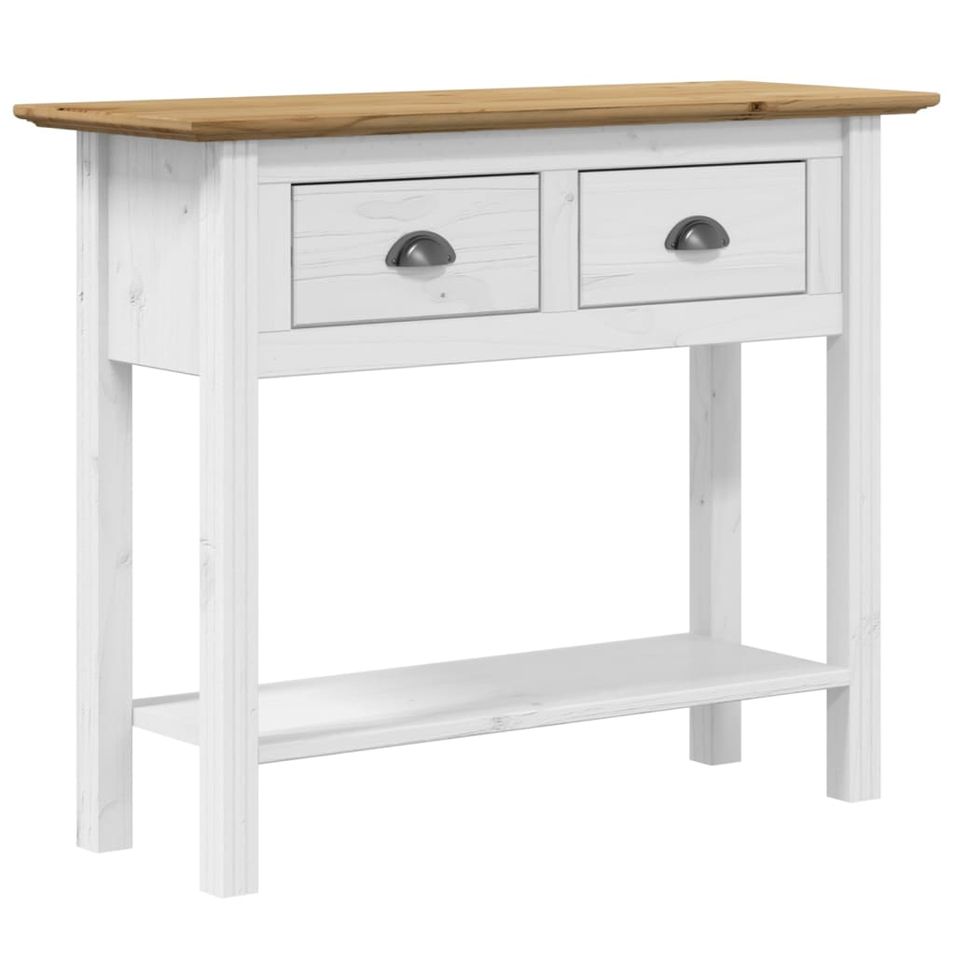 Table console BODO marron 90x34,5x73 cm bois de pin massif - Photo n°1