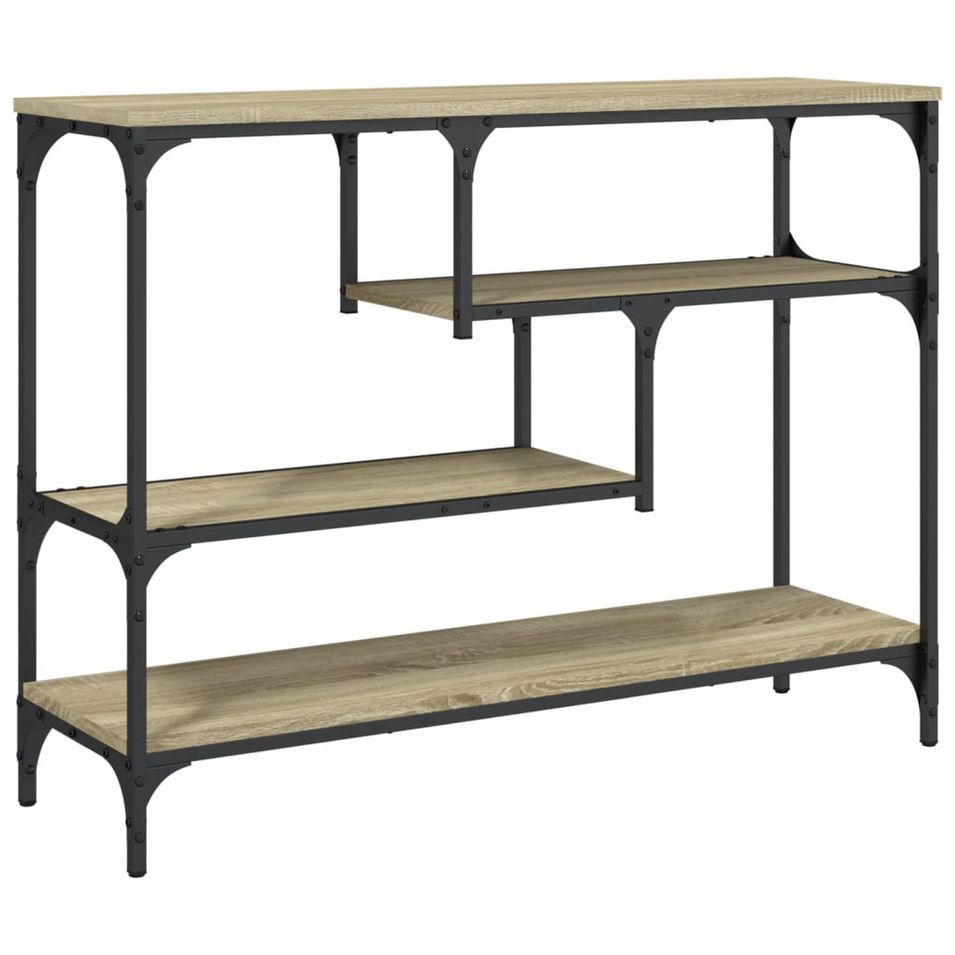 Table console chêne sonoma 100x30x75 cm bois d'ingénierie - Photo n°1