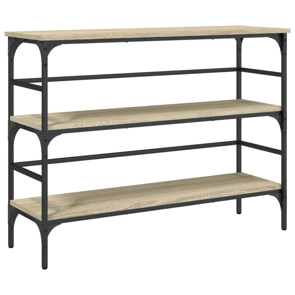 Table console chêne sonoma 100x32x75 cm bois d'ingénierie - Photo n°1