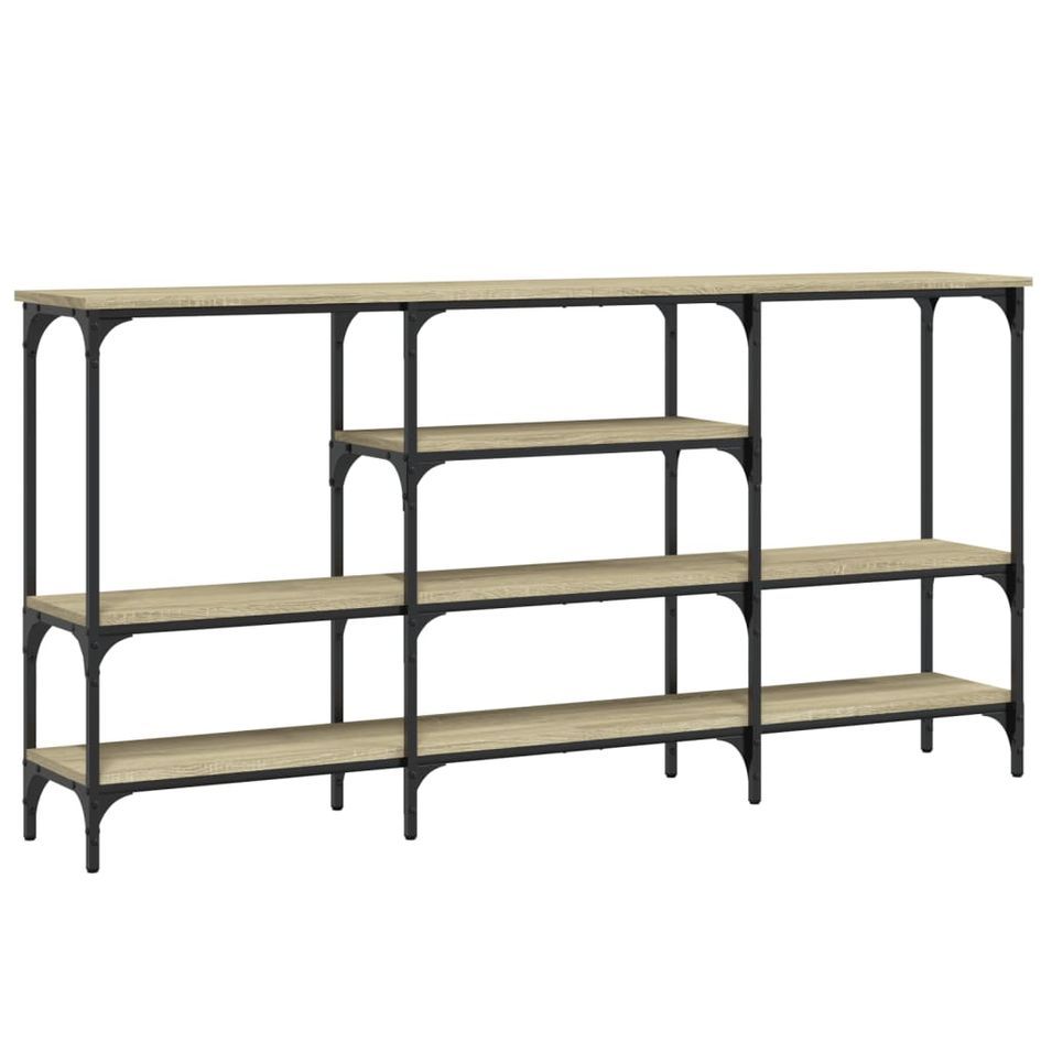 Table console chêne sonoma 160x29x80 cm bois d'ingénierie - Photo n°1