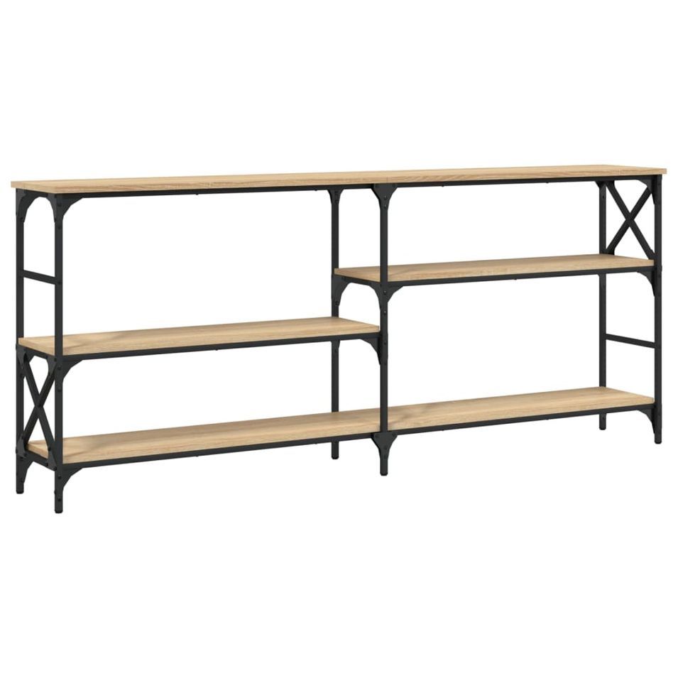 Table console chêne sonoma 180x29x76,5 cm bois d'ingénierie - Photo n°1