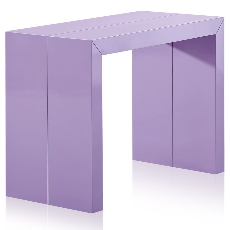 Table console extensible laquée Parme 50 à 250 cm - 12 personnes - Photo n°1