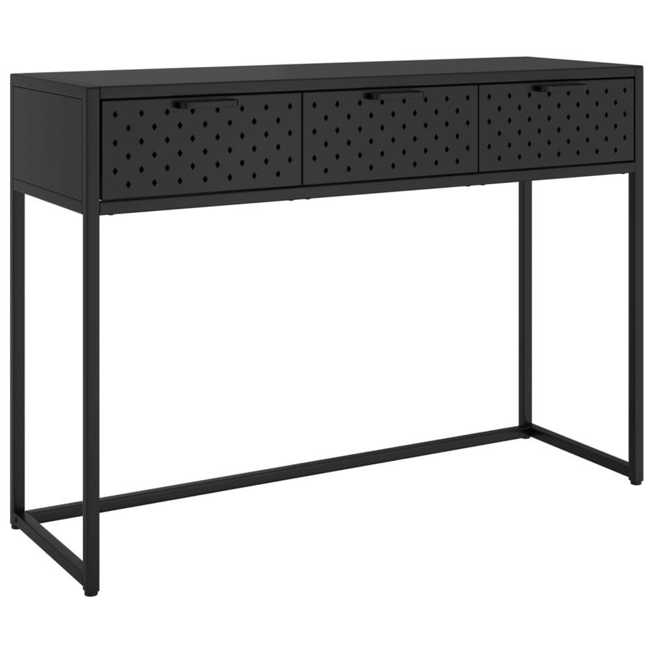 Table console Noir 106x35x75 cm Acier - Photo n°1