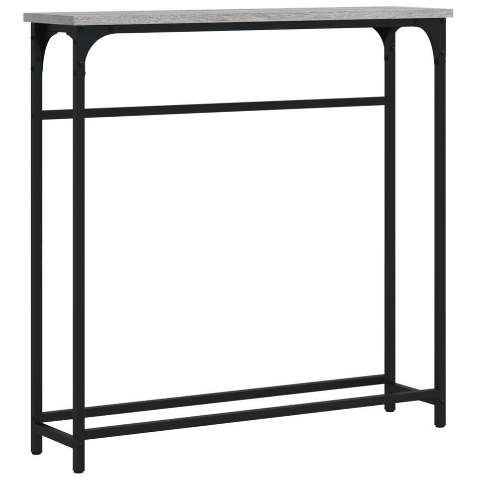 Table console sonoma gris 75x19,5x75 cm bois d'ingénierie - Photo n°1