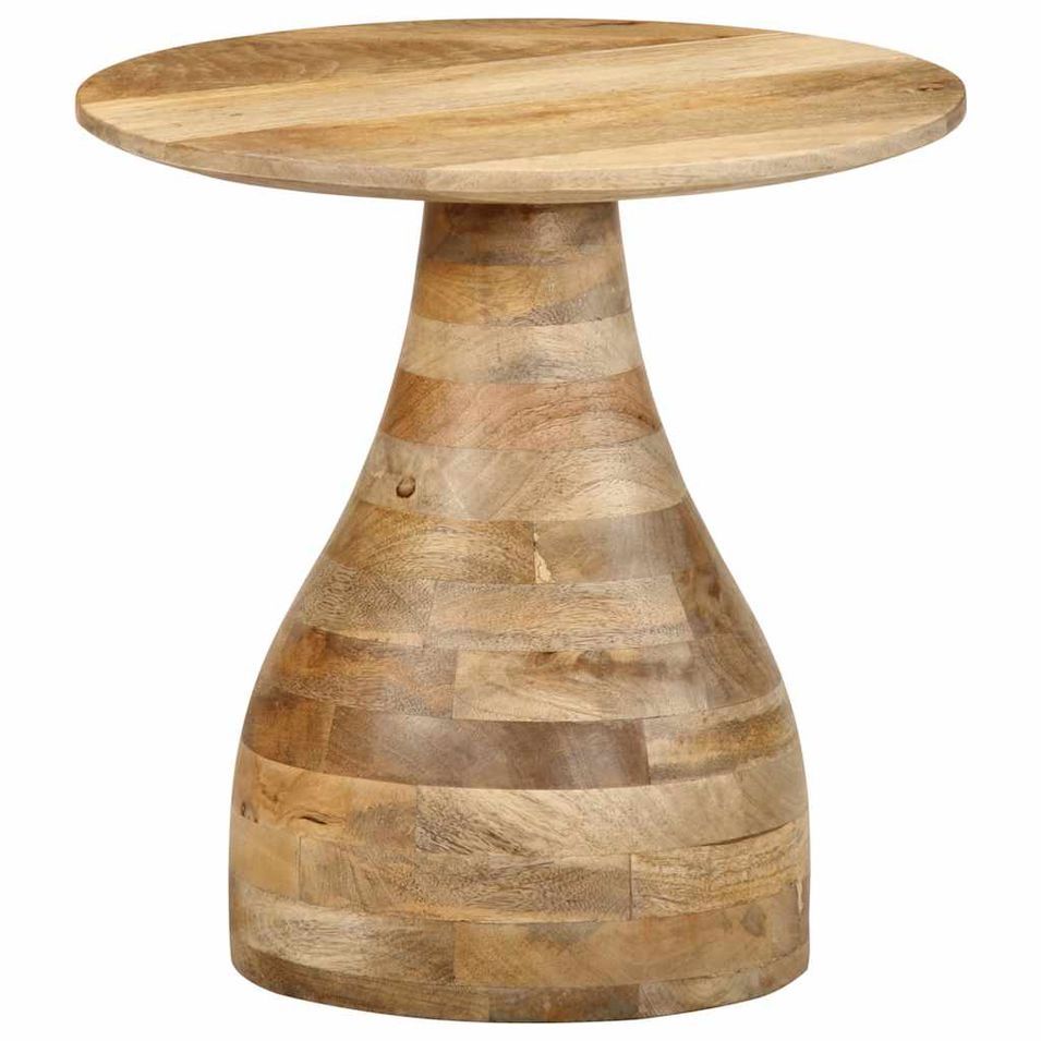 Table d'appoint Ø40x40 cm bois de manguier massif - Photo n°1