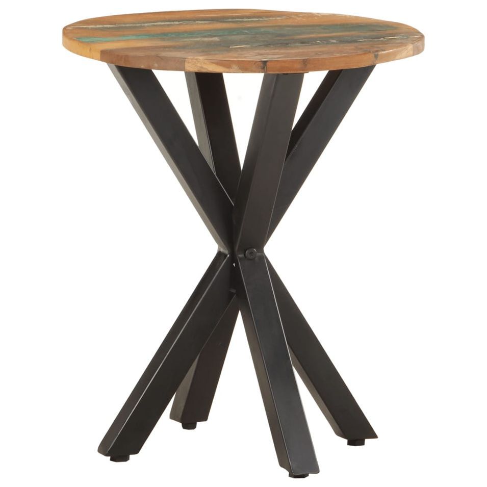 Table d'appoint 48x48x56 cm Bois de récupération massif - Photo n°1