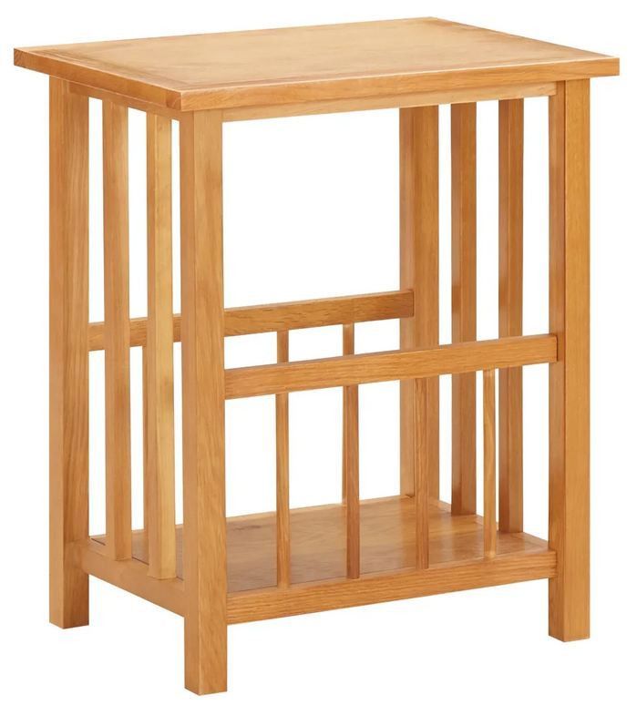 Table d'appoint à revues chêne massif clair Odero H 55 cm - Photo n°1