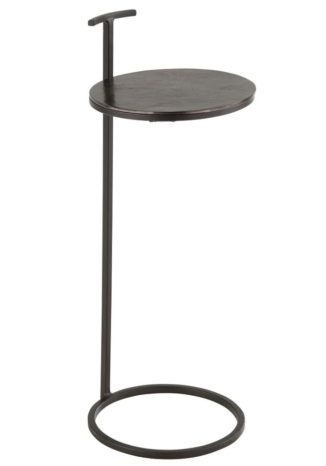 Table d'appoint aluminium noir Toni D 25 cm - Photo n°1