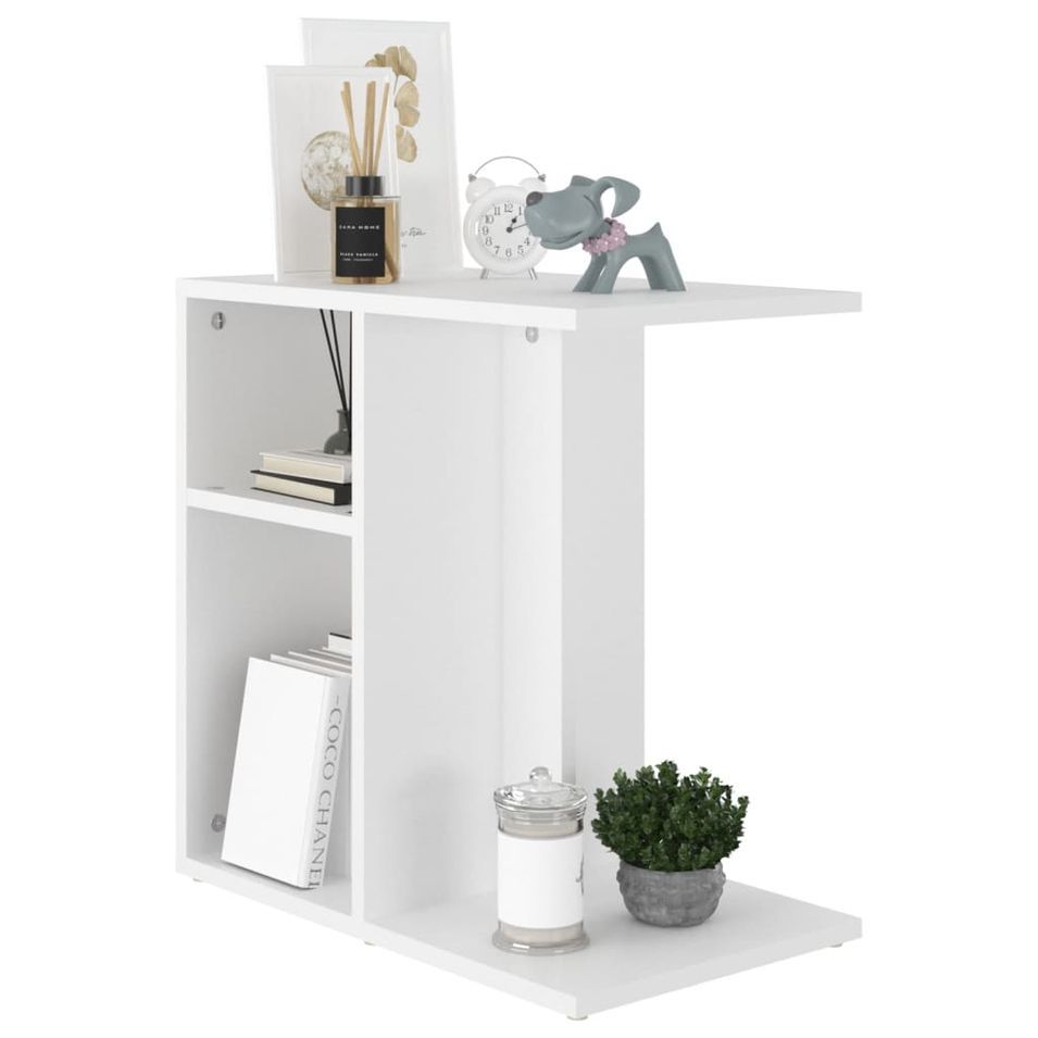 Table d'appoint Blanc 50x30x50 cm - Photo n°1