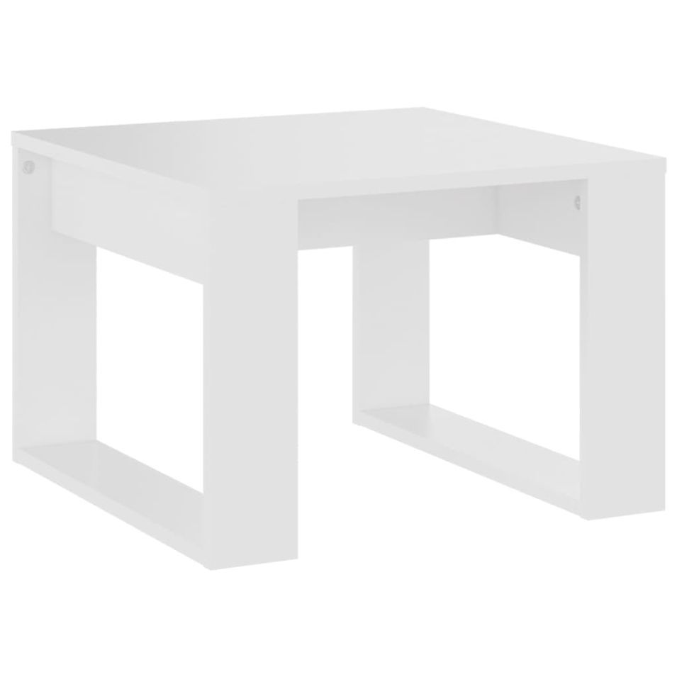 Table d'appoint Blanc 50x50x35 cm - Photo n°1