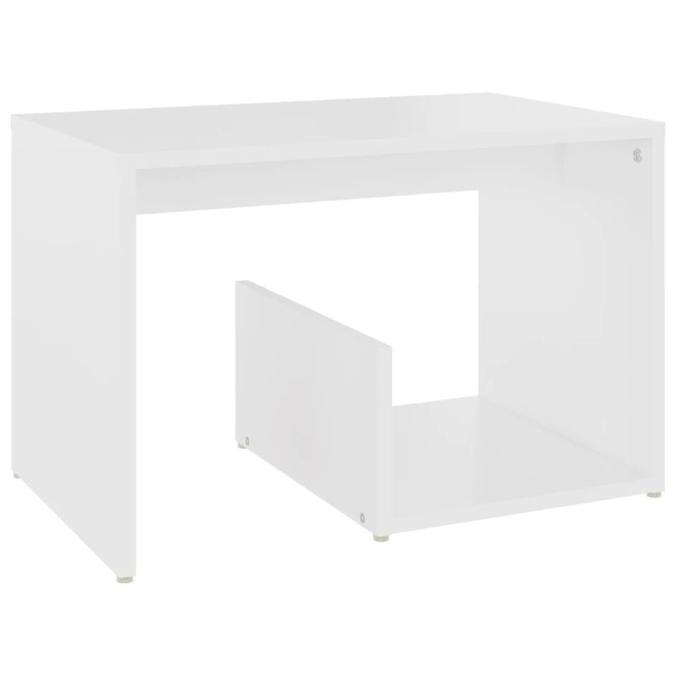 Table d'appoint Blanc 59x36x38 cm - Photo n°1