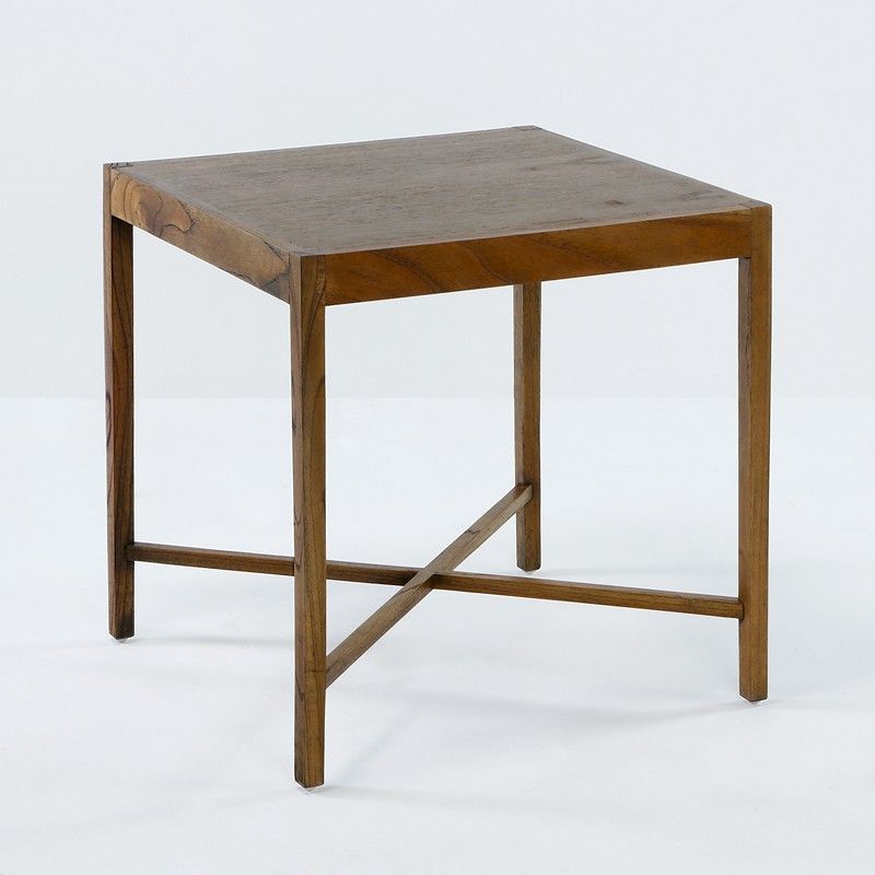 Table d'appoint bois massif foncé Gina - Photo n°1
