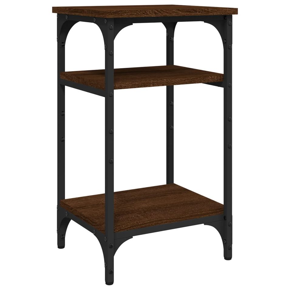 Table d'appoint Chêne marron 35x30x60 cm Bois d'ingénierie - Photo n°1