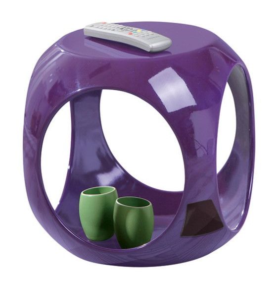 Table d'appoint design ABS violet Ultrano - Photo n°1