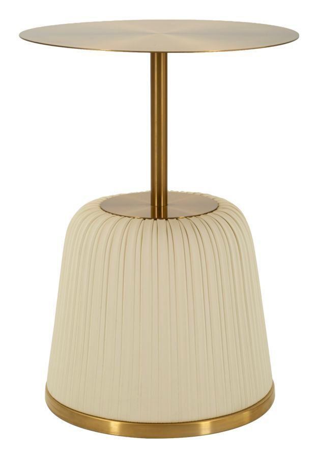 Table d'appoint egle blanche ø 40 x 55 cm - Photo n°1