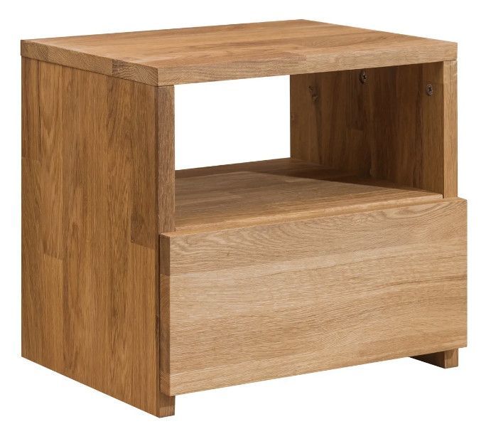 Table d'appoint en bois de chêne massif Danark - Photo n°1