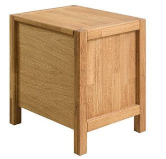 Table d'appoint en chêne massif 2 tiroirs Nelson 48 cm - Photo n°4