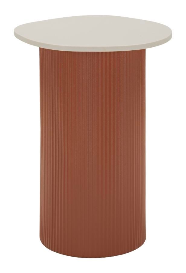 Table d’appoint Frankfurt effet marbre design compact élégant - Photo n°1