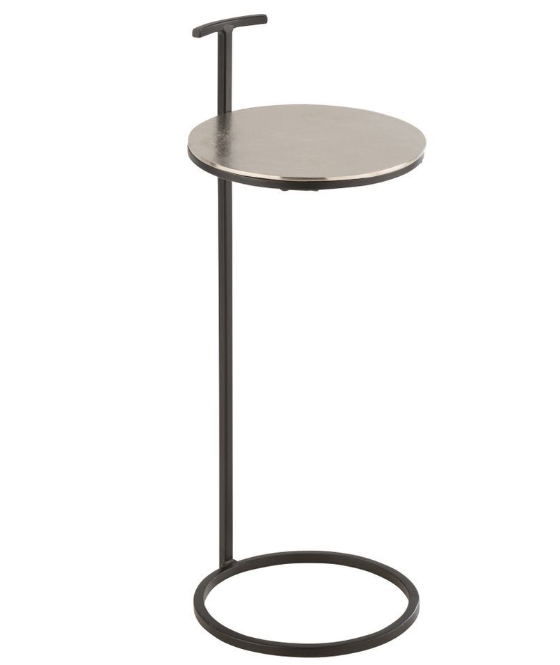 Table d'appoint gigogne en aluminium argent Tonio D 25 cm - Photo n°1