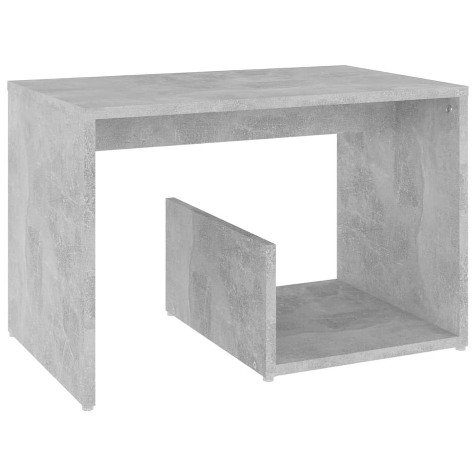 Table d'appoint Gris béton 59x36x38 cm - Photo n°1