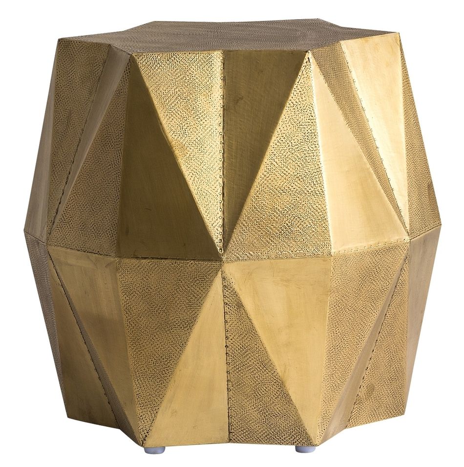 Table d'appoint métal doré Santok - Photo n°1