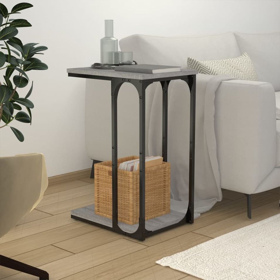 Table d'appoint Sonoma gris 40x30x60 cm Bois d'ingénierie - Photo n°1