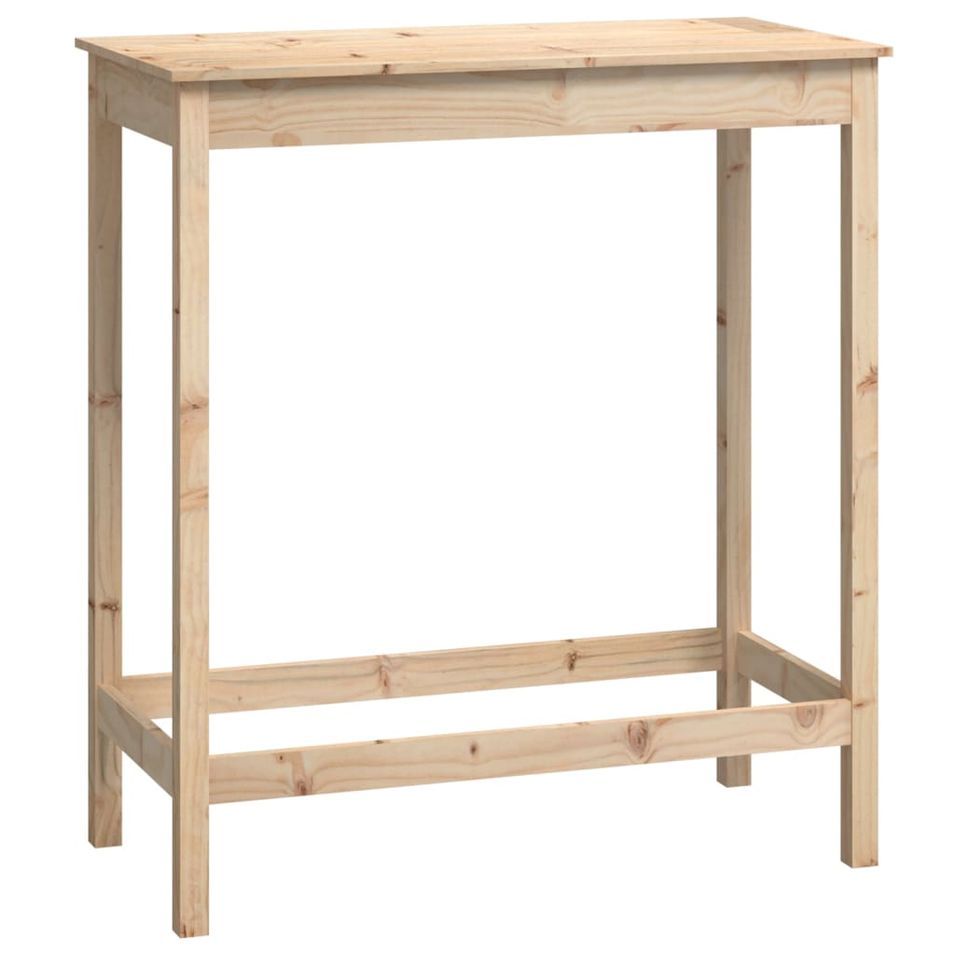 Table de bar 100x50x110 cm bois massif de pin - Photo n°1
