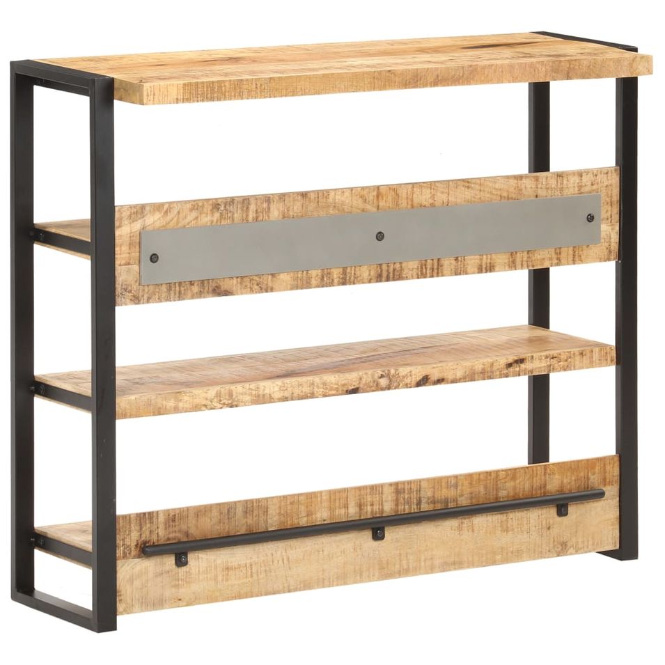 Table de bar 120x40x101 cm Bois de manguier brut - Photo n°1