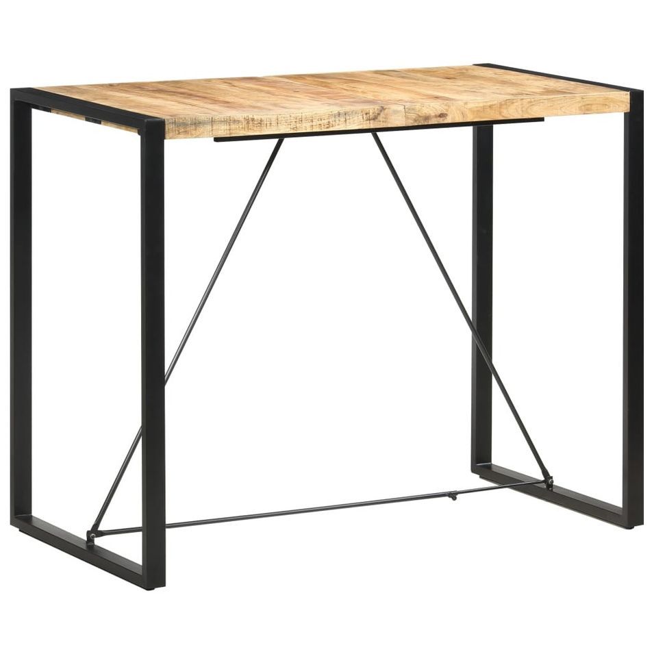 Table de bar 140x70x110 cm Bois de manguier massif - Photo n°1