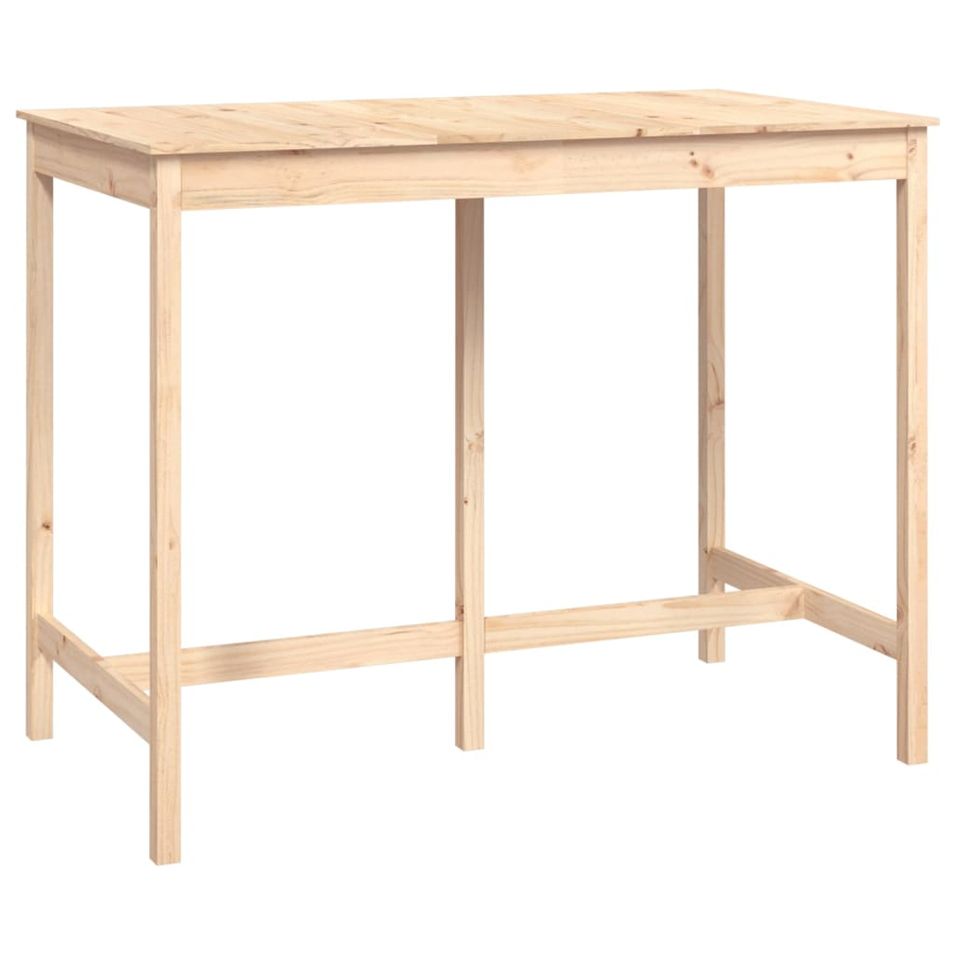 Table de bar 140x80x110 cm Bois massif de pin - Photo n°1